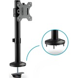 Digitus Supporto a colonna universale per monitor singolo Nero, Morsa, 8 kg, 38,1 cm (15"), 81,3 cm (32"), 100 x 100 mm, Nero