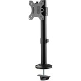 Digitus Supporto a colonna universale per monitor singolo, Base per monitor Nero, Morsa, 8 kg, 38,1 cm (15"), 81,3 cm (32"), 100 x 100 mm, Nero