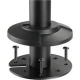 Digitus Supporto a colonna universale per monitor singolo, Base per monitor Nero, Morsa, 8 kg, 38,1 cm (15"), 81,3 cm (32"), 100 x 100 mm, Nero