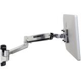 Ergotron LX HD Sit-Stand 116,8 cm (46") Argento Parete alluminio, 13,6 kg, 116,8 cm (46"), 75 x 75 mm, 400 x 400 mm, Argento