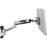 Ergotron LX HD Sit-Stand 116,8 cm (46") Argento Parete, Montaggio a parete alluminio, 13,6 kg, 116,8 cm (46"), 75 x 75 mm, 400 x 400 mm, Argento