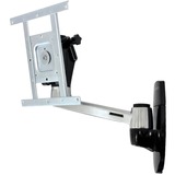 Ergotron LX HD Wall Mount Swing Arm 106,7 cm (42") Alluminio argento/Nero, 106,7 cm (42"), 75 x 75 mm, 200 x 200 mm, -20 - 20°, Alluminio, Alluminio