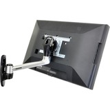 Ergotron LX HD Wall Mount Swing Arm 106,7 cm (42") Alluminio argento/Nero, 106,7 cm (42"), 75 x 75 mm, 200 x 200 mm, -20 - 20°, Alluminio, Alluminio