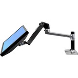 Ergotron LX Series Desk Mount LCD Arm 86,4 cm (34") Nero Scrivania argento, 11,3 kg, 86,4 cm (34"), 75 x 75 mm, 100 x 100 mm, Nero