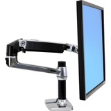 Ergotron LX Series Desk Mount LCD Arm 86,4 cm (34") Nero Scrivania, Base per monitor argento, 11,3 kg, 86,4 cm (34"), 75 x 75 mm, 100 x 100 mm, Nero