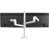 Ergotron LX Series LX Dual Stacking Arm 101,6 cm (40") Bianco Scrivania bianco, Morsa, 9,1 kg, 101,6 cm (40"), 100 x 100 mm, Regolazione altezza, Bianco