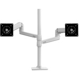 Ergotron LX Series LX Dual Stacking Arm 101,6 cm (40") Morsa Bianco bianco, Morsa, 9,1 kg, 101,6 cm (40"), 100 x 100 mm, Regolazione altezza, Bianco