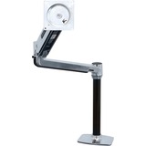 Ergotron LX Series LX HD Sit-Stand 116,8 cm (46") Alluminio Scrivania argento/Nero, 13,6 kg, 116,8 cm (46"), Regolazione altezza, Alluminio