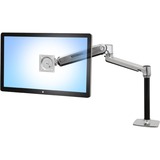 Ergotron LX Series LX HD Sit-Stand 116,8 cm (46") Alluminio, Base per monitor argento/Nero, 13,6 kg, 116,8 cm (46"), Regolazione altezza, Alluminio