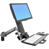 Ergotron StyleView Sit-Stand Combo Arm 61 cm (24") Alluminio Parete bianco, 13,2 kg, 61 cm (24"), 75 x 75 mm, 100 x 100 mm, Alluminio