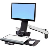 Ergotron StyleView Sit-Stand Combo Arm 61 cm (24") Alluminio Parete, Supporto bianco, 13,2 kg, 61 cm (24"), 75 x 75 mm, 100 x 100 mm, Alluminio