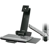 Ergotron StyleView Sit-Stand Combo Arm 61 cm (24") Alluminio Parete, Supporto bianco, 13,2 kg, 61 cm (24"), 75 x 75 mm, 100 x 100 mm, Alluminio