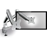 ICY BOX IB-MS504-T 81,3 cm (32") Nero, Argento Scrivania, Base per monitor argento/Nero, Morsa, 18 kg, 81,3 cm (32"), 75 x 75 mm, 100 x 100 mm, Nero, Argento