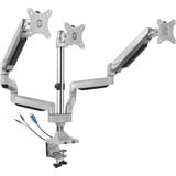 ICY BOX IB-MS505-TI 81,3 cm (32") Scrivania Nero, Argento, Base per monitor argento/Nero, Morsa, 21 kg, 81,3 cm (32"), 75 x 75 mm, 100 x 100 mm, Nero, Argento