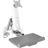 ICY BOX IB-MS600-W 61 cm (24") Parete Grigio, Argento, Bianco, Base per monitor bianco, 8 kg, 61 cm (24"), 75 x 75 mm, 100 x 100 mm, Regolazione altezza, Grigio, Argento, Bianco