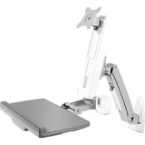 ICY BOX IB-MS600-W 61 cm (24") Parete Grigio, Argento, Bianco, Base per monitor bianco, 8 kg, 61 cm (24"), 75 x 75 mm, 100 x 100 mm, Regolazione altezza, Grigio, Argento, Bianco