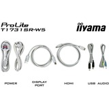 iiyama ProLite T1731SR-W5 Monitor PC 43,2 cm (17") 1280 x 1024 Pixel TN Touch screen Bianco bianco, 43,2 cm (17"), 1280 x 1024 Pixel, TN, 5 ms, Bianco