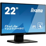 iiyama ProLite T2252MSC-B1 monitor touch screen 54,6 cm (21.5") 1920 x 1080 Pixel Multi-touch Nero, Monitor LED Nero, 54,6 cm (21.5"), 250 cd/m², Full HD, IPS, 16:9, 1920 x 1080 Pixel
