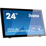 iiyama ProLite T2435MSC-B2 Monitor PC 59,9 cm (23.6") 1920 x 1080 Pixel Full HD LED Touch screen Nero Nero, 59,9 cm (23.6"), 1920 x 1080 Pixel, Full HD, LED, 6 ms, Nero