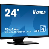 iiyama ProLite T2454MSC-B1AG monitor touch screen 60,5 cm (23.8") 1920 x 1080 Pixel Multi-touch Multi utente Nero, Monitor LED Nero, 60,5 cm (23.8"), 250 cd/m², Full HD, IPS, 16:9, 1920 x 1080 Pixel