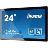iiyama ProLite TF2415MC-B2 Monitor PC 60,5 cm (23.8") 1920 x 1080 Pixel Full HD VA Touch screen Multi utente Nero, Monitor LED Nero, 60,5 cm (23.8"), 1920 x 1080 Pixel, Full HD, VA, 16 ms, Nero