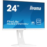 iiyama ProLite XUB2492HSU-W1 LED display 60,5 cm (23.8") 1920 x 1080 Pixel Full HD Bianco, Monitor LED bianco, 60,5 cm (23.8"), 1920 x 1080 Pixel, Full HD, LED, 5 ms, Bianco