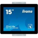 iiyama TF1515MC-B2 visualizzatore di messaggi 38,1 cm (15") LED 350 cd/m² XGA Nero Touch screen, Monitor LED Nero, 38,1 cm (15"), LED, 1024 x 768 Pixel