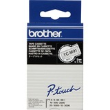 Brother 9mm Nastro per etichettatura 1 pz, TC, Nero trasparente, Brother PT2000, PT3000, PT500, PT5000, PT8E, 9 mm, 7,7 m