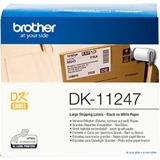 Brother DK-11247 nastro per etichettatrice Nero su bianco Nero su bianco, 180 pz, DK, Nero, Bianco, Termica diretta, Brother