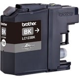 Brother LC123BK cartuccia d'inchiostro 1 pz Originale Nero Nero, 1 pz, 600 pagine, Confezione singola