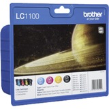 Brother LC-1100VALBPDR cartuccia d'inchiostro 4 pz Originale Nero, Ciano, Magenta, Giallo 4 pz, Confezione multipla