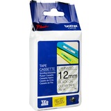 Brother Nastro per etichettatura 12mm, Nastro di scrittura Nero trasparente, Etichetta continua, TZe, Grigio, Trasferimento termico, Cina