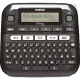 Brother PT-D210 stampante per etichette (CD) Trasferimento termico 180 x 180 DPI 20 mm/s QWERTY Nero, QWERTY, Trasferimento termico, 180 x 180 DPI, 20 mm/s, Mini Stilo AAA, Alcalino