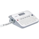 Brother PT-D400VP stampante per etichette (CD) Trasferimento termico 180 x 180 DPI TZe TZe, Trasferimento termico, 180 x 180 DPI, 20 mm/s, Stilo AA, Grigio, Bianco