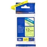 Brother TZe-C31 nastro per etichettatrice TZ, Nastro di scrittura giallo, TZ, Nero, 5 m, 1 pz, Blister, 1,2 cm