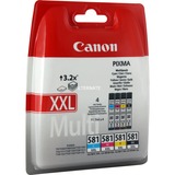 Canon CLI-581XXL Multipack cartuccia d'inchiostro Originale Nero, Ciano, Magenta, Giallo 11,7 ml, 11,7 ml, Confezione multipla
