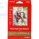 Canon Carta fotografia lucida PP-201 II Plus 4x6" - 50 fogli, Carta fotografica Molto lucida, 260 g/m², Rosso, 50 fogli, 270 µm, Canon Lucia, ChromaLife100+