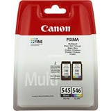 Canon Cartucce d'inchiostro Multipack PG-545 BK / Cl-546 C/M/Y 2 pz, Confezione multipla