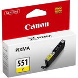 Canon Cartuccia d'inchiostro giallo CLI-551Y Resa standard, Inchiostro a base di pigmento, 1 pz, Vendita al dettaglio