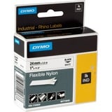 Dymo Rhino etichette industriali in nylon flessibile | 24 mm x 3,5 m | nero su bianco, Nastro di scrittura 5 m | nero su bianco, D1, Nylon, Belgio, 3,5 m, 1 pz, 37 mm