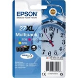Epson Alarm clock Multipack 3-colour 27XL DURABrite Ultra Ink, Inchiostro Resa elevata (XL), Ciano, Magenta, Giallo, Inchiostro a base di pigmento, 10,4 ml, 1 pz, Confezione multipla