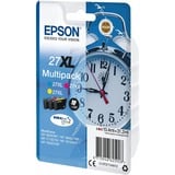 Epson Alarm clock Multipack 3-colour 27XL DURABrite Ultra Ink, Inchiostro Resa elevata (XL), Ciano, Magenta, Giallo, Inchiostro a base di pigmento, 10,4 ml, 1 pz, Confezione multipla