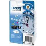 Epson Alarm clock Multipack 3-colour 27 DURABrite Ultra Ink, Inchiostro Resa standard, Ciano, Magenta, Giallo, Inchiostro a base di pigmento, 3,6 ml, 1 pz, Confezione multipla