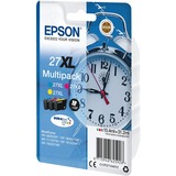 Epson Alarm clock Multipack Sveglia 3 colori Inchiostri DURABrite Ultra 27XL Resa elevata (XL), Inchiostro a base di pigmento, 10,4 ml, 1100 pagine, 1 pz, Confezione multipla
