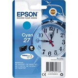 Epson Alarm clock Singlepack Cyan 27 DURABrite Ultra Ink, Inchiostro Resa standard, Ciano, 3,6 ml, 1 pz, 300 pagine