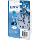 Epson Alarm clock Singlepack Cyan 27 DURABrite Ultra Ink, Inchiostro Resa standard, Ciano, 3,6 ml, 1 pz, 300 pagine