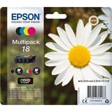 Epson Daisy Multipack Margherita 4 colori Inchiostri Claria Home 18 Resa standard, 5,2 ml, 3,3 ml, 175 pagine, 1 pz, Confezione multipla