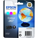 Epson Globe Inchiostri a colori singoli Mappamondo 267, Inchiostro Ciano, Magenta, Giallo, Inchiostro a base di pigmento, 6,7 ml, 1 pz, 200 pagine