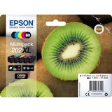 Epson Kiwi Multipack 5-colours 202XL Claria Premium Ink Resa elevata (XL), Inchiostro a base di pigmento, Inchiostro colorato, 13,8 ml, 8,5 ml, 1 pz