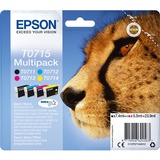 Epson Multipack 4-colours T0715 DURABrite Ultra Ink, Inchiostro Resa standard, Nero, Ciano, Magenta, Giallo, 7,4 ml, 5,5 ml, 1 pz, Confezione multipla